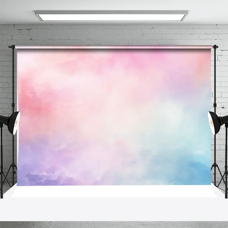 Watercolor Pink Blue Purple Backdrop For Photography - Aperturee