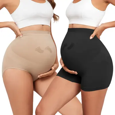 Y25D Maternity Underwear & Shapewear for Pregnancy - Comfortable Support Belly, Seamless Panties -  Fit for Every Trimester (...