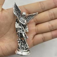 Saint Michael Archangel Statue, 1 Count Home Decorative Figurine, Desktop Display Decor for Living Room Bedroom Office, Room...
