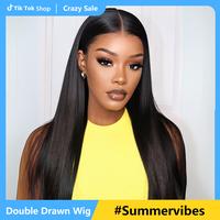 Geeta Hair Blunt Cut Straight Double Drawn Glueless Wigs Human Hair 13x6 Bone Straight  Lace Front Pre-Plucked Wig Pre Bleach...