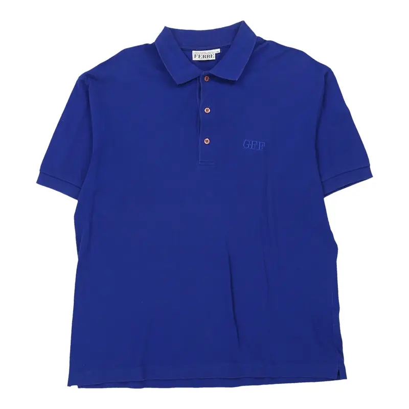 Gianfranco Ferre Polo Shirt - XL Blue Cotton