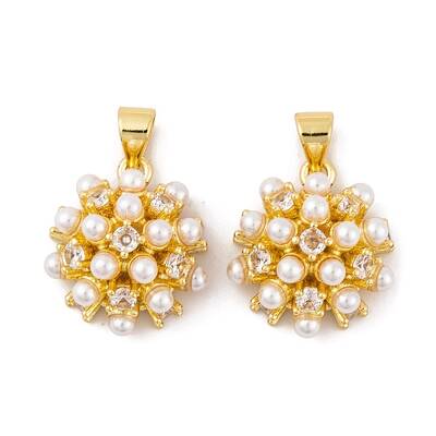 Brass Micro Pave Cubic Zirconia Pendants