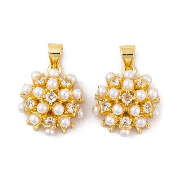 Brass Micro Pave Cubic Zirconia Pendants