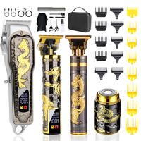 Electric Hair Clippers Dragon Set for man, Stainless Steel Blade, Comfort Hair Trimmers, Wireless Lcd Screen Rechargeable Hai...