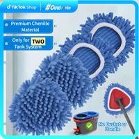 Chenille Duster Replacement Heads for O-Cedar Rinse Clean 2 Tank System 2025 Unique Design Turn Mop into Long-Handle Duster D...
