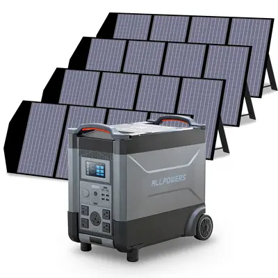 ALLPOWERS 4000W Solar Generator (R4000 + SP029 140W Solar Panel) R4000 +4PCS SP029 140W Solar Panel