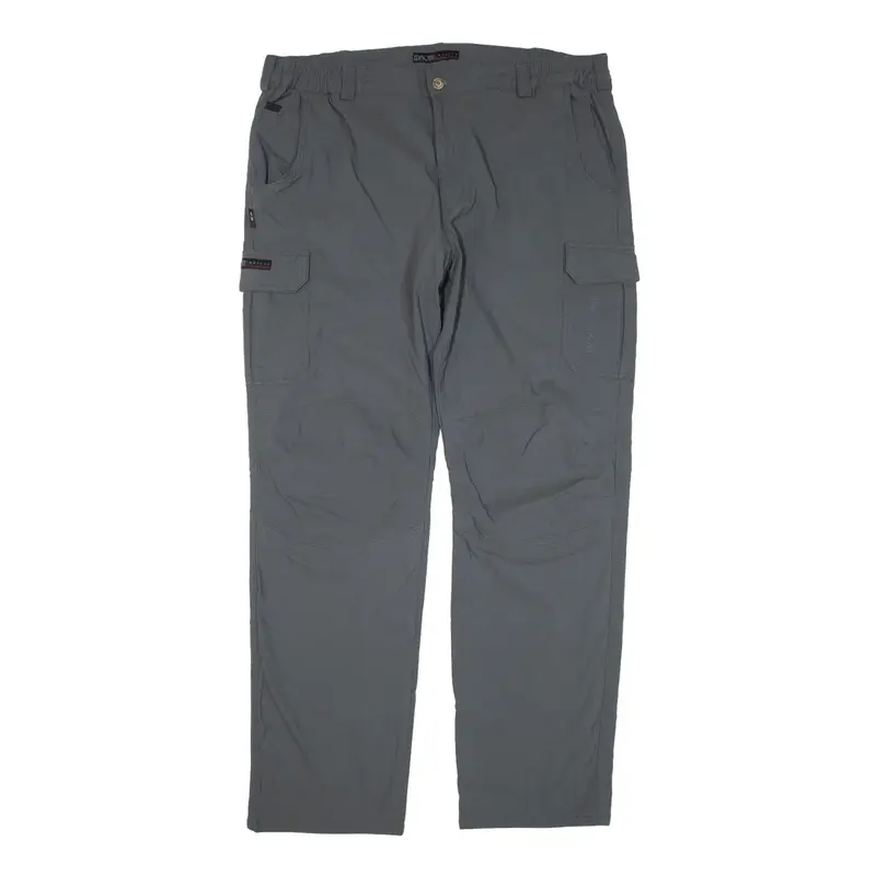 EDMONTE Cargo Trousers Grey Regular Straight Womens W36 L31