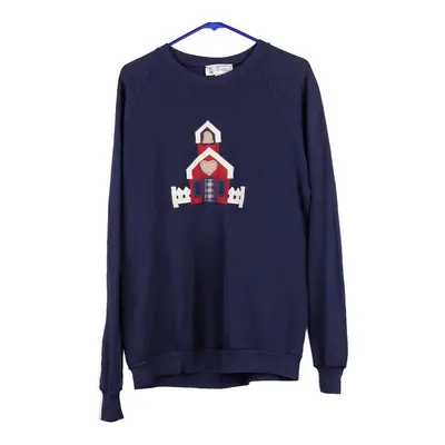 Karens Christmas Sweatshirt - XL Navy Cotton