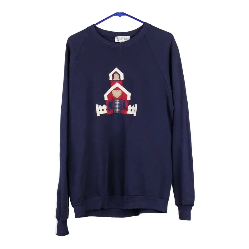 Karens Christmas Sweatshirt - XL Navy Cotton