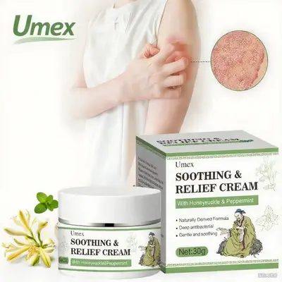Umex All-Natural Plant-Based Herbal Relief Cream – Soothes Eczema, Psoriasis, Dry & Sensitive Skin | Ancient Botanical Form...