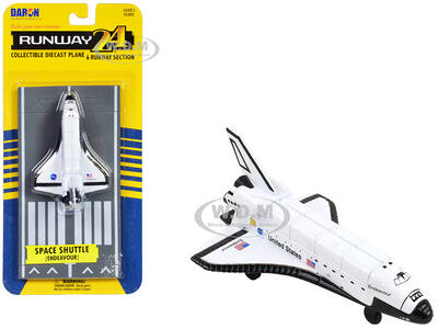 NASA Endeavour Space Shuttle White United States with Runway Section Diecast Model Airplane by Runway24