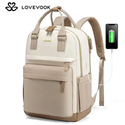 LOVEVOOK Laptop Backpack with USB Port, Backpack Purses for Women, Ideal Travel Backpacks for College, Work, Nursing, Travel,...