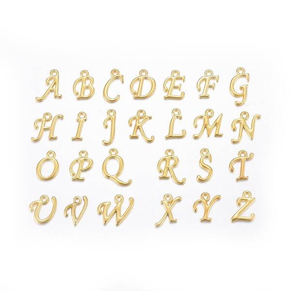 Alloy Letter Pendants