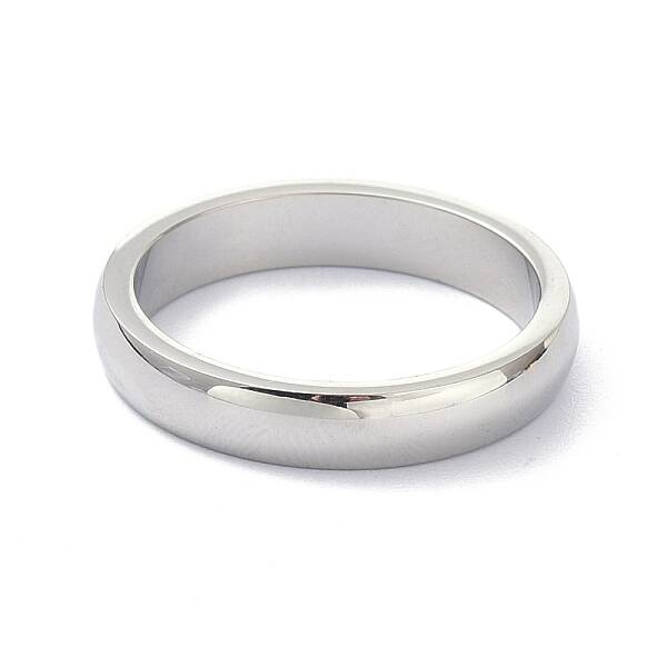 Non-Tarnish 4mm Polished Plain Dome Finger Ring for Girl Women