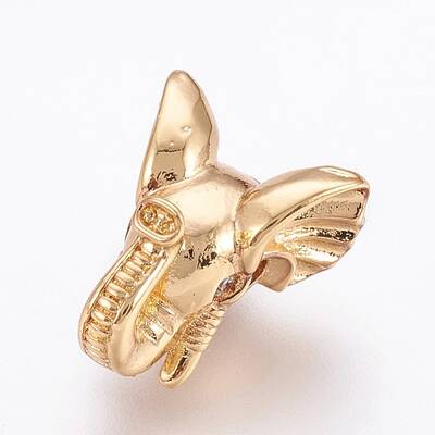 Brass Micro Pave Cubic Zirconia Beads