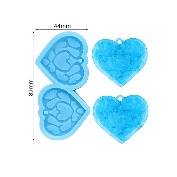 Heart DIY Pendant Silicone Molds