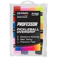 Pickleball Overgrip - Professor P-Tac Variety Pack Overgrips for Pickleball Paddles - 6 & 12 Pack Multicolor Tacky Overgrips ...