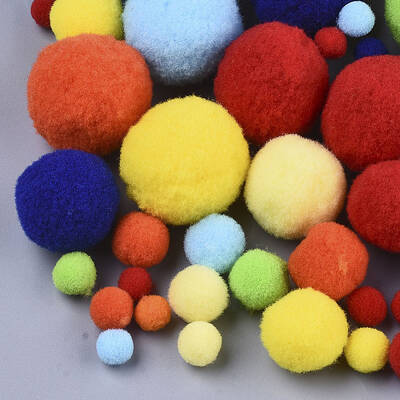 DIY Doll Craft Polyester High-elastic Pom Pom Ball