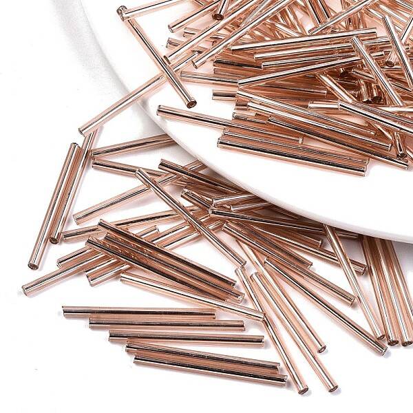 Electroplate Glass Bugle Beads