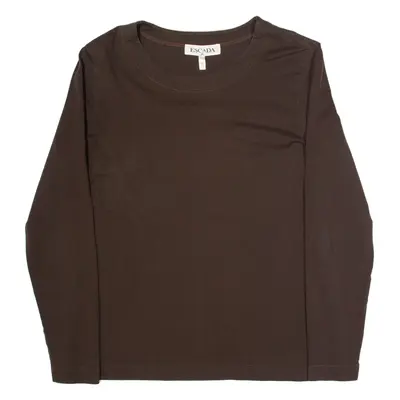 ESCADA Womens Top Brown Long Sleeve L
