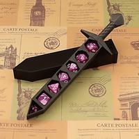 Sword Design Dice Holder,ABS Material, Anime-Inspired Design with Storage for Standard 22mm Dice, Collectible Accessory for G...
