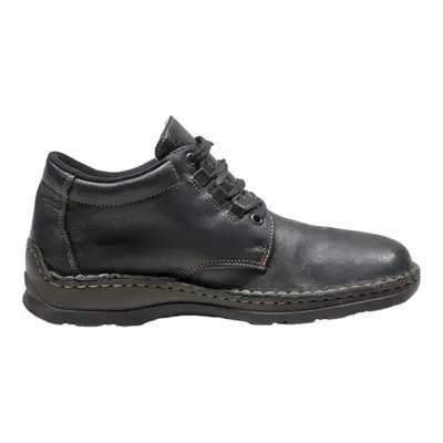 RIEKER Moccasin Shoes Black Leather Mens UK 7.5