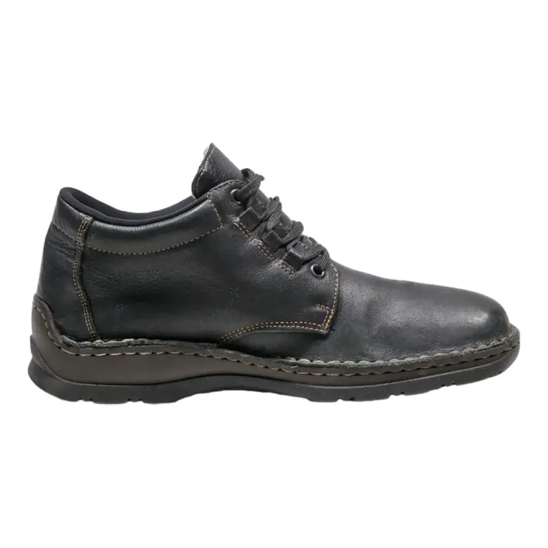 RIEKER Moccasin Shoes Black Leather Mens UK 7.5