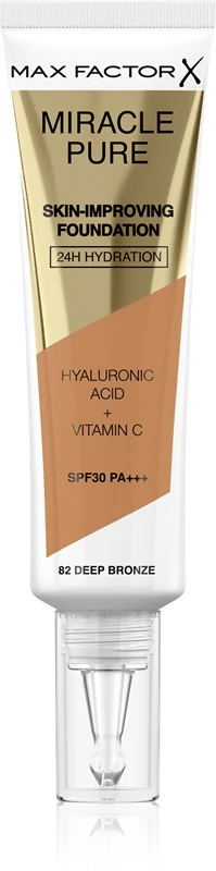 Fondotinta Max Factor Miracle Pure Skin-Improving 24h Hydration SPF30 82-Deep Bronze 30ml