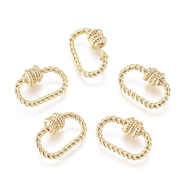 Brass Screw Carabiner Lock Charm