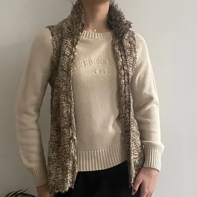 Charter Club Sweater Vest - Small Brown Acrylic Blend