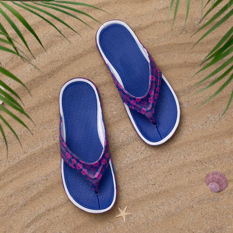 Pawsitively Comfy Flip Flops - Flourish Paws Blue - 10