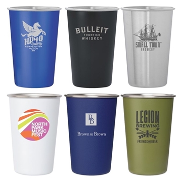 50 Promotional Dubliner Stainless Steel Pint Glass Cup - Camping ...