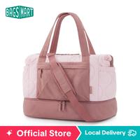 BAGSMART Puffer Duffle Bag, 33L Lightweight Weekender Gym Bag for Women, Shoe Compartment, TSA-Free Travel & Overnight Hospit...