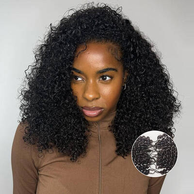 Kinky Curly Crochet Hair Extension Pre-Separated Feather Soft Knotless