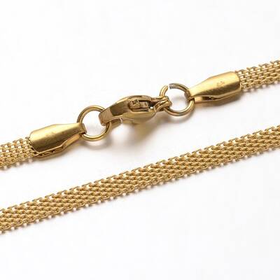 304 Stainless Steel Bar Link Chains Necklaces