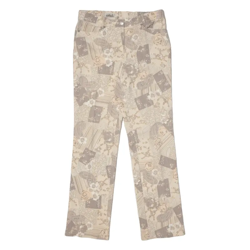 SPECIAL Keilbach Floral Womens Trousers Beige Regular Straight W32 L31