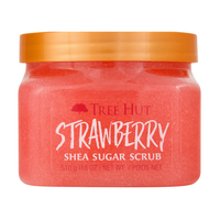Tree Hut Strawberry Shea Sugar Scrub, Exfoliating Body Polish Scrub to Restore + Smooth Dry Skin for a Soft & Hydrated Feel, ...