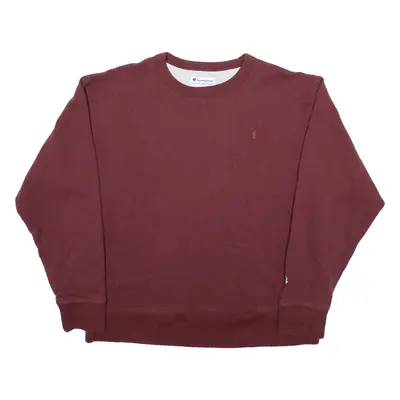CHAMPION Mens Sweatshirt Maroon L