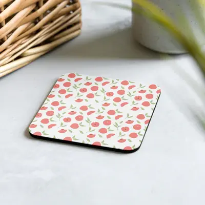 Peachy Keen Memories - Cork-back coaster