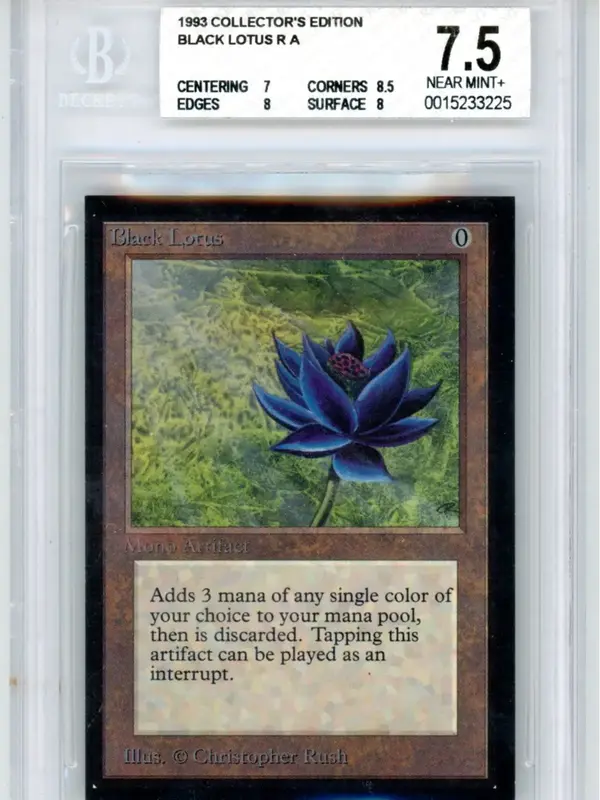 BGS 7.5 Near Mint + Black Lotus 1993 Magic the Gathering Collector's Edition MTG Trading Card