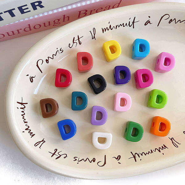 Opaque Acrylic European Beads
