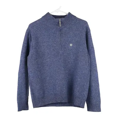 Murphy & Nye 1/4 Zip - Small Blue Cotton