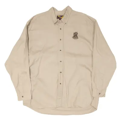 CAMP CREEK Plain Shirt Beige Long Sleeve Mens XL