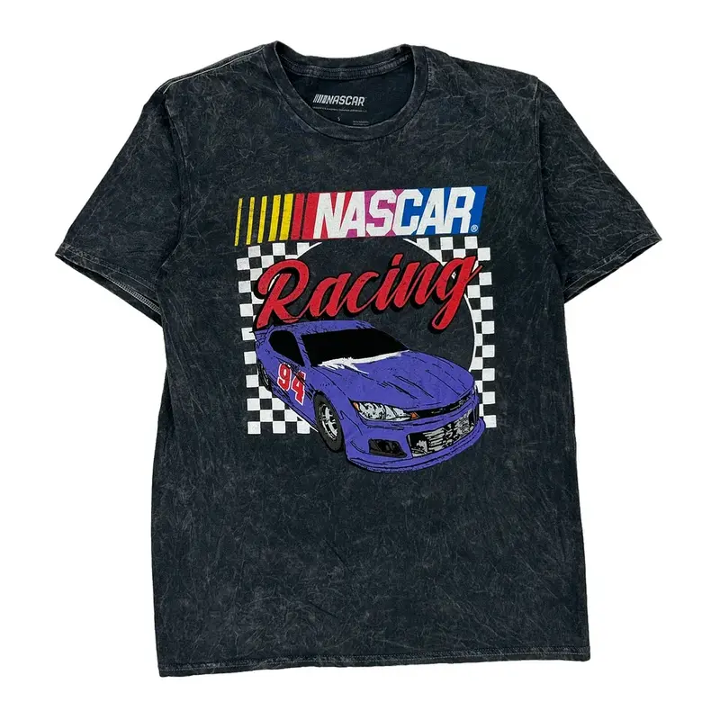 Racing Nascar Graphic T-Shirt - Small Acid Wash Cotton