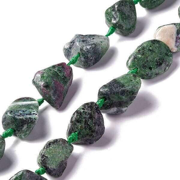 Natural Ruby in Zoisite Beads Strands