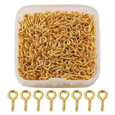 500Pcs Iron Screw Eye Pin Peg Bails