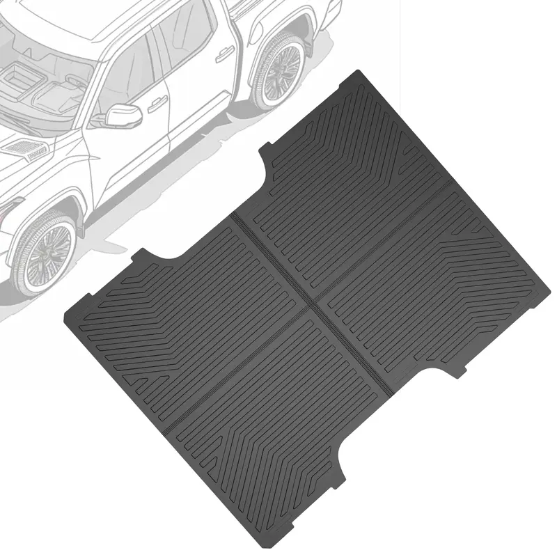 OEDRO® Truck Bed Mat for 2022-2025 Toyota Tundra CrewMax Bed 6.5FT, TPE All-Weather Bed Liner for Toyota Tundra Rear Trunk C...