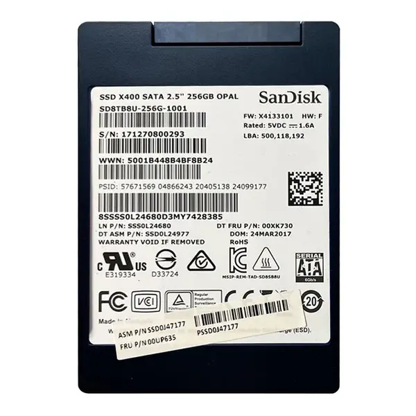 SSD0J47177 Lenovo 256GB SATA 6GB/s 2.5-Inch Internal Solid State Drive