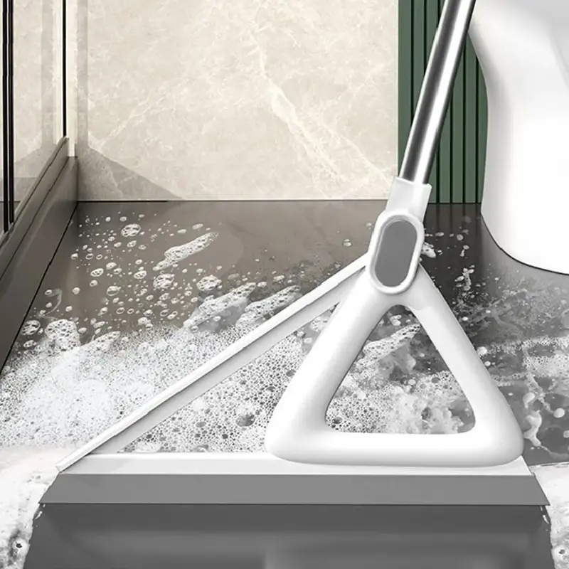 Magic Silicone Broom with Handle, 1 Count Multifunctional Floor Water Scraper, Household Cleaning Tool, Cleaning Supplies, Ba...