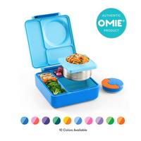 OmieBox Insulated Bento Lunch Box with Thermos and 3 Compartments - TTS, High Quality Stainless Steel, Leak-Proof, Easy to Cl...